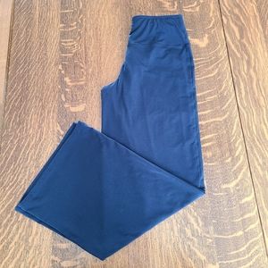 SPANX High Rise Wide Leg Pants Navy Size Small